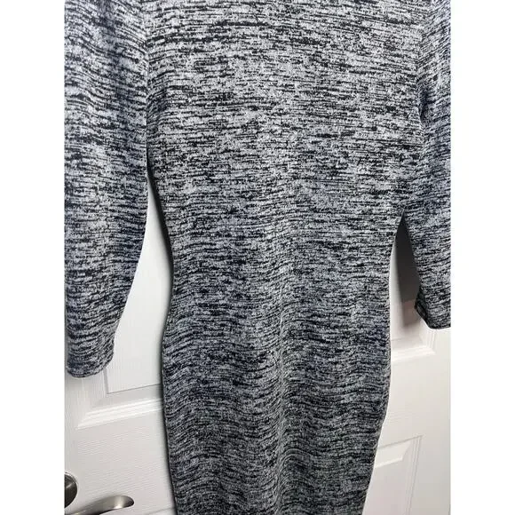 Lulus Dress Modern Marl Grey Bodycon Midi 3/4 Sleeve Fitted Gray Size Medium - Picture 5 of 8